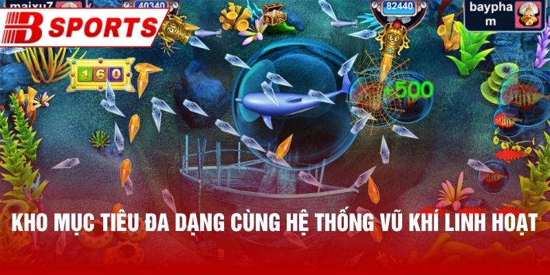 Kho mục tiêu đa dạng cùng hệ thống vũ khí linh hoạt